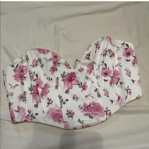 White fox corset top